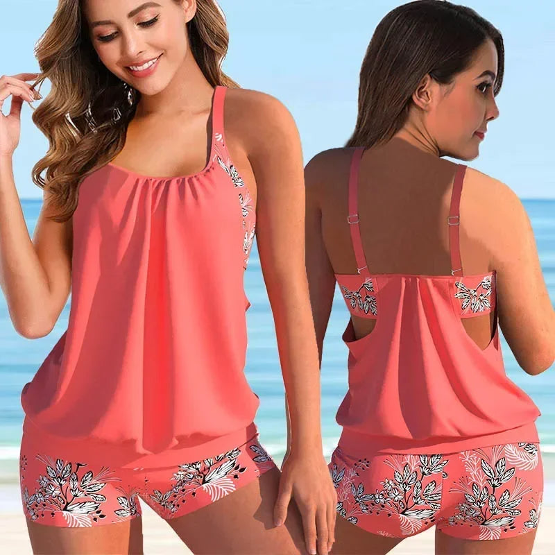 Stylish Floral Print Bikini Set