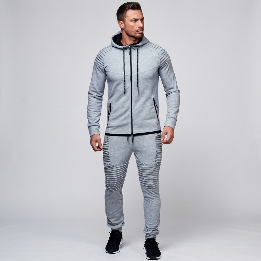 Casual Hooded Tracksuit for Men Modern Comfort Meets Functional Style